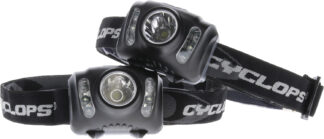Cyclops CYCHL2102PK Headlamp  210 Lumens White Red/Green/White LED Bulb Black 2 Pack