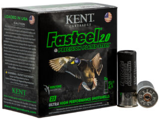 Kent Cartridge Fasteel 2.0 12 Gauge 2.75 in #4 Steel Shot, 1 1/16 oz, 25 Rounds