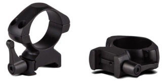 Konus 7409 Steel 30mm Quick Release Scope Rings, High, Matte Black