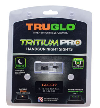 Truglo Tritium Pro Tritium Front/Rear Sights Square Front U-Notch Rear High Set