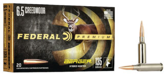 Federal Premium 6.5mm Creedmoor 135 gr Berger Hybrid Hunter Rifle Ammo