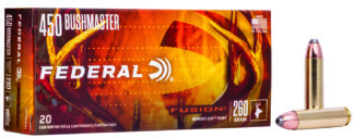 Federal Fusion .450 Bushmaster 260 gr Soft Point Boat Tail, 20 Rounds Per Box