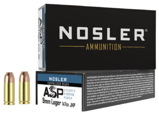 Nosler Assured Stopping Power 9mm Luger 147 gr JHP Hollow Point, 50 Rounds Per Box