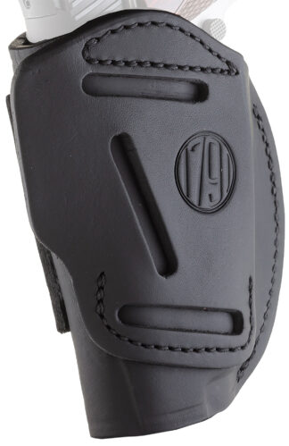 1791 Gunleather 4-Way Holster Stealth Black Leather Fits 3-4" Barrel Belt Clip Right Hand