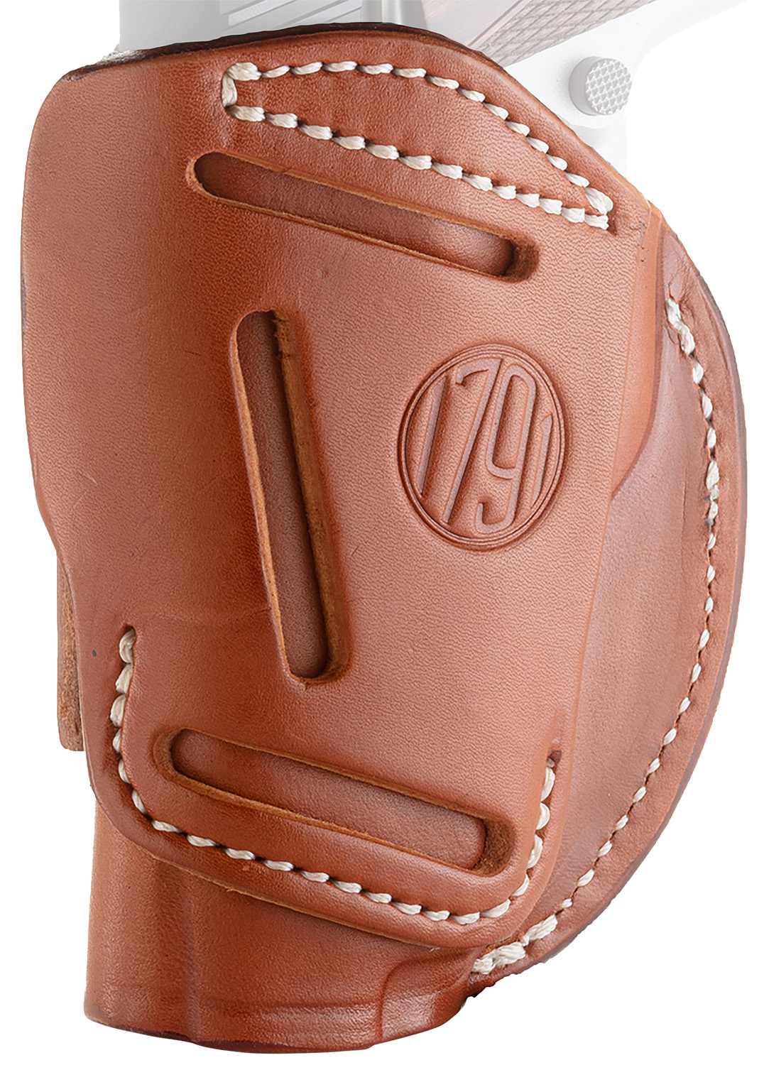 1791 Gunleather 4-Way Belt Clip Holster, Classic Brown Leather, RH, IWB/OWB