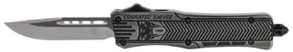 Cobratec Knives CTK-1 Small OTF Drop Point 2.75 in D2 Steel Blade, Black Stonewashed Aluminum