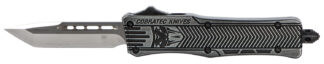 Cobratec CTK-1 Small OTF Tanto 2.75 in D2 Steel Blade Black Stonewashed Aluminum Handle