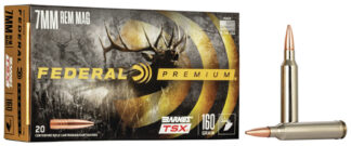 Federal P7RN 7mm Remington Magnum 160 gr Barnes TSX Hollow Point, 20 Rounds