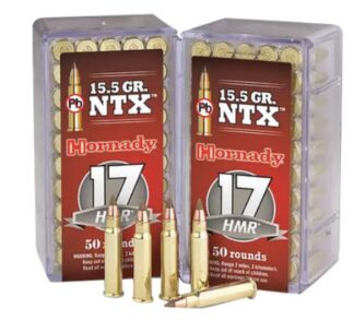 Hornady Varmint Express .17 HMR 15.5 Gr NTX Rimfire Ammo, 50 Rounds/Box