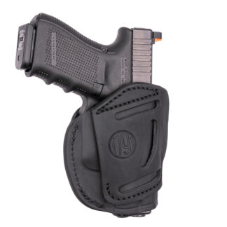 1791 Gunleather 4-Way Holster Size 2 Stealth Black RH, Fits Glock 42/43, Ruger LCP, S&W Bodyguard, P365