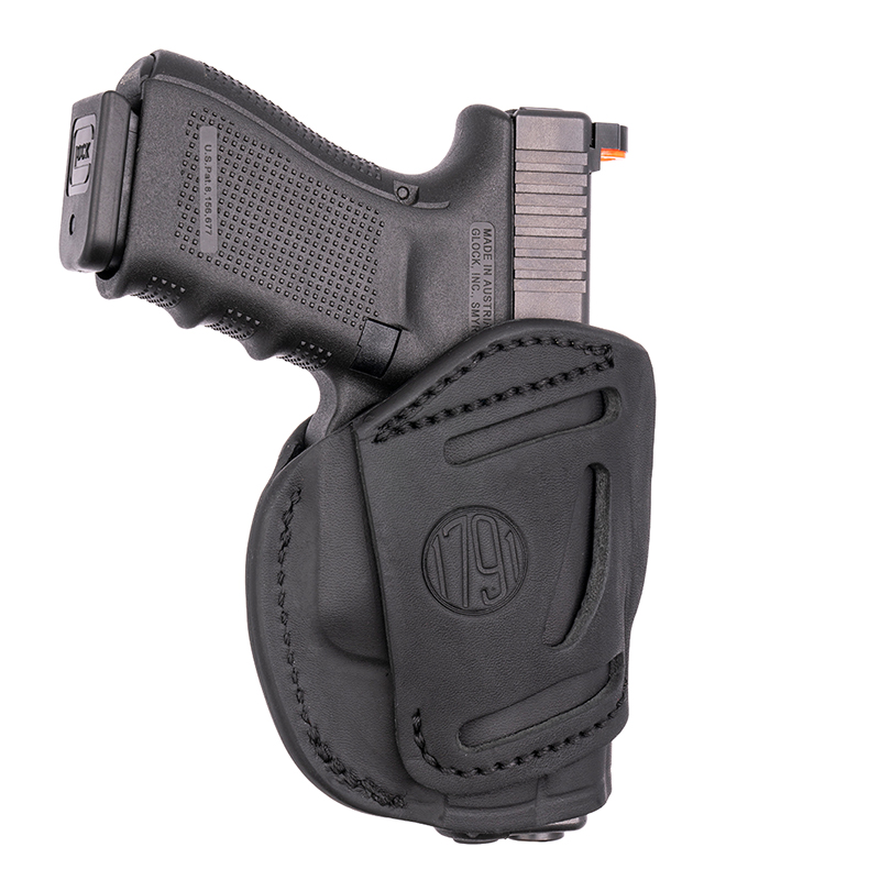 1791 Gunleather 4-Way Holster Size 2 Stealth Black RH, Fits Glock 42/43, Ruger LCP, S&W Bodyguard, P365