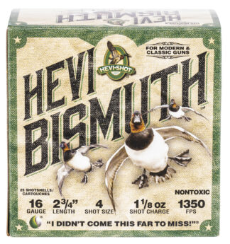 Hevishot HEVI-Bismuth 16 Gauge 2.75 in #4 Shot 25-Round Box Bismuth