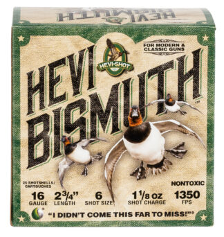 HEVI-Shot HS16706 HEVI-Bismuth  16Gauge 2.75" 1 1/8oz Bismuth 6Shot 25 Per Box/10 Case