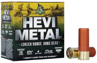 HEVI-METAL (VISTA) HEVI-Metal Longer Range 12 Gauge 2.75 in #4 Shot 1-1/8 oz, 25 Rounds/Box
