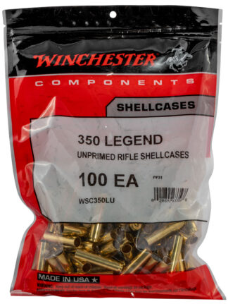 Winchester WSC350LU Unprimed Cases .350 Legend Rifle Brass 100/Bag