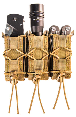 High Speed Gear TACO Triple Pistol Mag Pouch, MOLLE, Coyote Brown