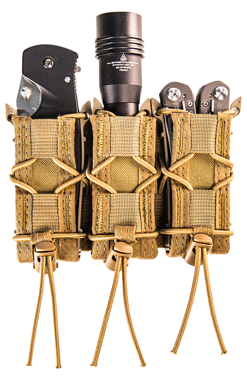 High Speed Gear TACO Triple Pistol Mag Pouch, MOLLE, Coyote Brown