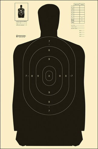 Action Target B27SBLACK100 Qualification Standard Silhouette Heavy Paper Hanging Black/White 100 Per Box