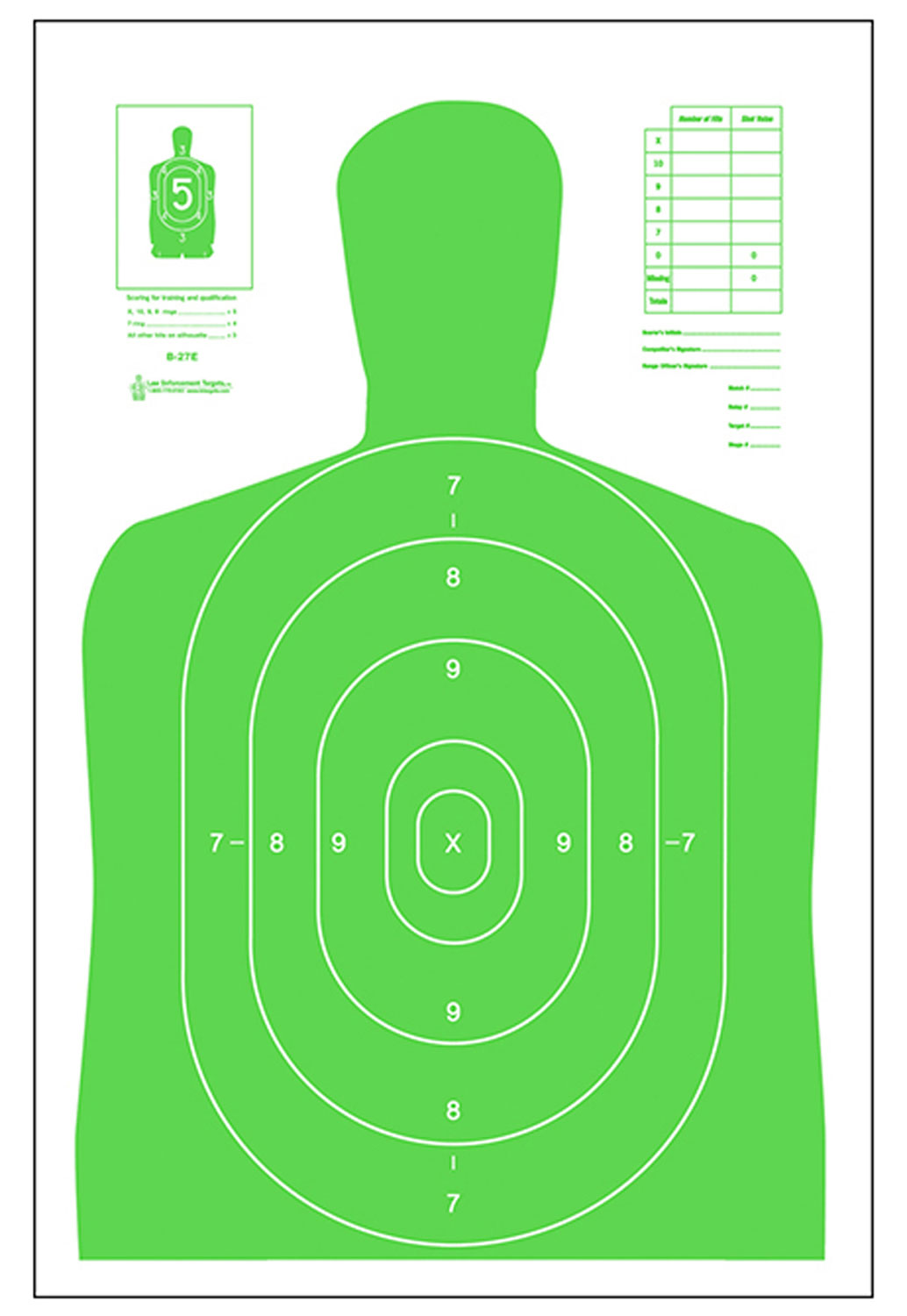 Action Target B27ELGR100 High Visibility Hanging Target, Fluorescent Green, 23 in x 35 in, 100-Pack