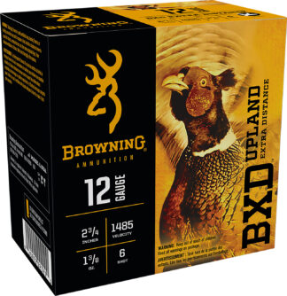 Browning BXD Upland 12 Gauge 2.75 in #6 Shot, 1 3/8 oz, Nickel-Plated Lead, 25 Rounds/Box