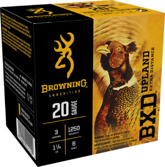 Browning BXD Upland 20 Gauge 3 in Nickel-Plated #6 Shot, 25 Rounds