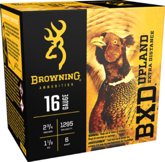 Browning BXD Upland 16 Gauge 2.75 in #6 Nickel-Plated Lead Shot, 1 1/8 oz, 25/Box