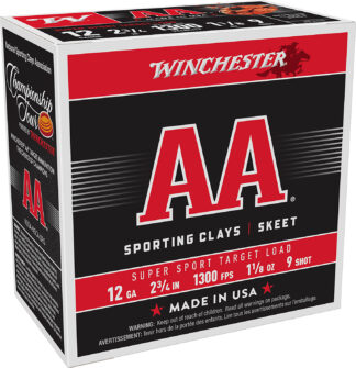 Winchester AA Super Sport 12 Gauge 2.75 in #9 Lead Shot, 1 1/8 oz, 25 Rounds
