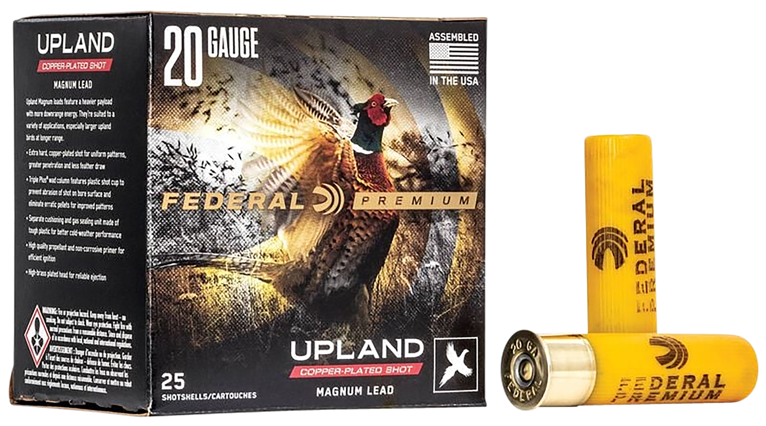 Federal Premium Wing-Shok Magnum 20 Gauge 3 in #5 Shot, 1-1/4 oz, 25 Rounds Per Box