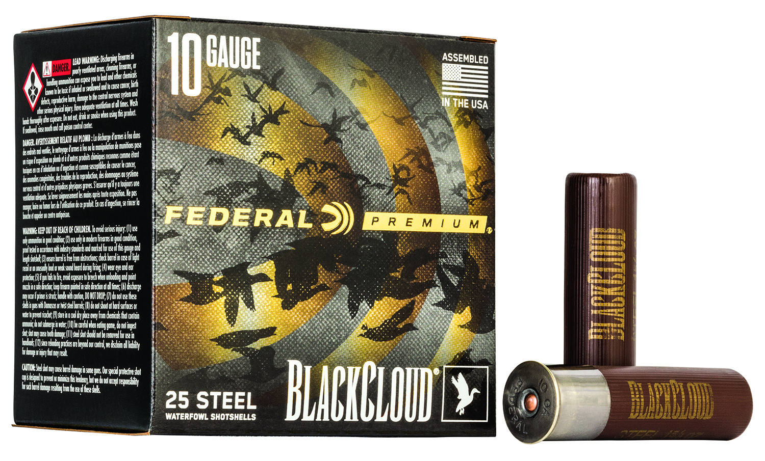 Federal Black Cloud FS Steel 10 Gauge 3.50 in 2 Shot 1 5/8 oz 25 Rounds Per Box