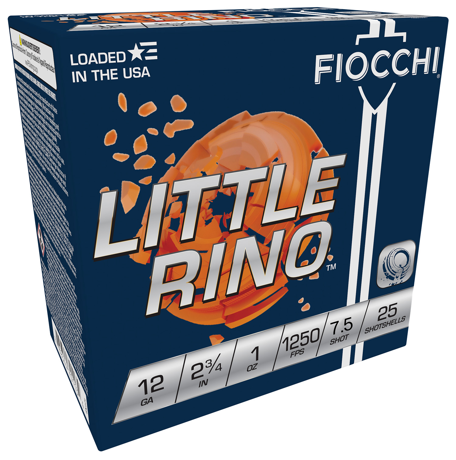 Fiocchi Exacta Target Little Rino 12 Gauge 2.75 in 1 oz #7.5 Shot 25-Round Box