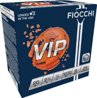Fiocchi Exacta Target VIP 20 Gauge 2.75 in #8 Shot, 7/8 oz, 25 Rounds