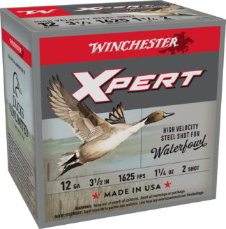 Winchester Super-X Xpert High Velocity 12 Gauge 3.5 in 1-1/4 oz #2 Steel Shot, 25 Rounds/Box