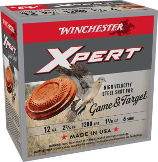 Winchester Super X Xpert High Velocity 12 Gauge 2.75 in #6 Steel Shot, 1 1/8 oz, 25 Rounds