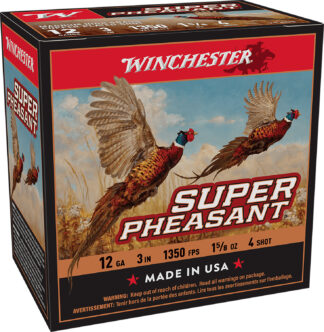 Winchester Super Pheasant Magnum 12 Gauge #4 Copper-Plated Lead Shot, 3 in, 25 Rounds