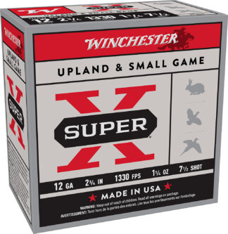 Winchester Super X X127 12 Gauge 2.75 in High Brass with #7.5 Lead Shot, 1-1/4 oz, 25 Rounds