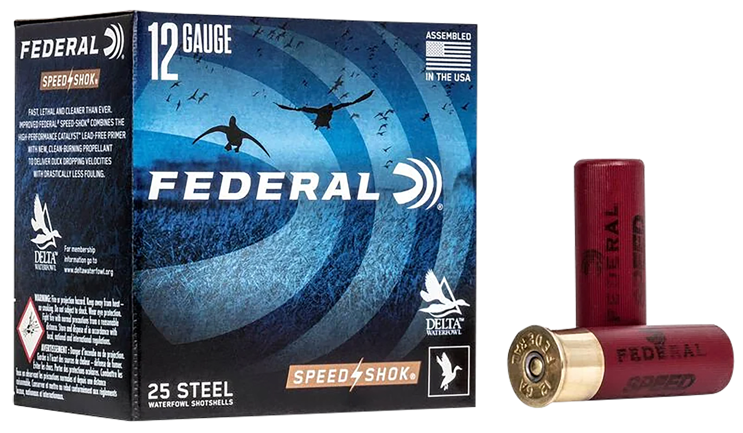 Federal Speed-Shok 12 Gauge 3 in Steel Shot #2 1 1/8 oz 25 Rounds