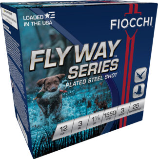 Fiocchi Flyway 12 Gauge 3" Speed Steel Shot, 1 1/5 oz, 25 Rounds Per Box
