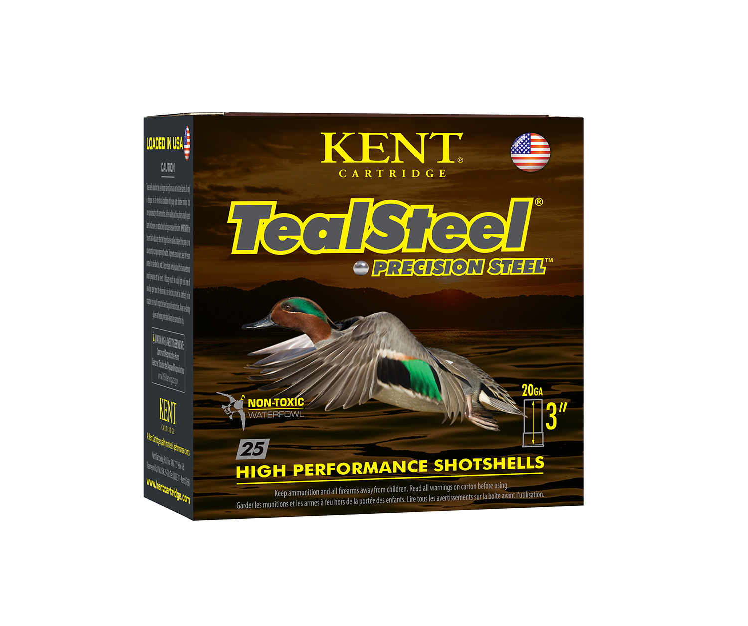 Kent Cartridge TealSteel 20 Gauge 3 in 1 oz #6 Steel Shot 25 Rounds