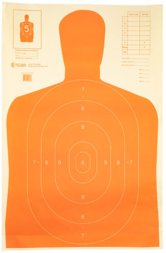 Action Target B-27E Orange Economy Hanging Paper Target 23 x 35 in, 100 Per Box