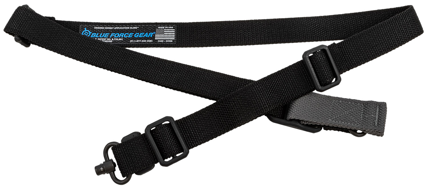 Blue Force Gear Vickers 221 2-to-1 Point Sling, Black, 54"-64" Length