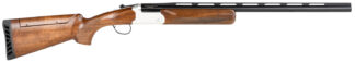Stevens 23224 555 Compact Trap 12 Gauge 3" 1rd 26" Black Semi-Gloss Vent Rib Barrel, Silver Oiled Turkish Walnut Fixed Adjustable Comb Stock Ambidextrous Hand