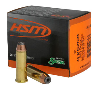 HSM Pro Pistol Hunter .44 Magnum 240 gr Jacketed Hollow Cavity, 20 Rounds Per Box