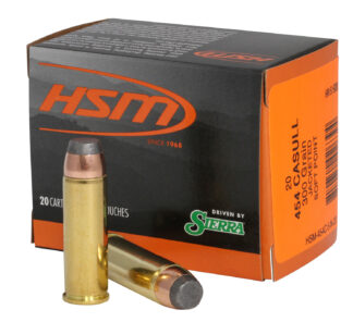 HSM Pro Pistol Hunter .454 Casull 300 gr Jacketed Soft Point Ammo, 20 Rounds/Box