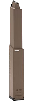 Kriss TDI Vector .22 LR Extended Magazine, Flat Dark Earth, 30 Rounds
