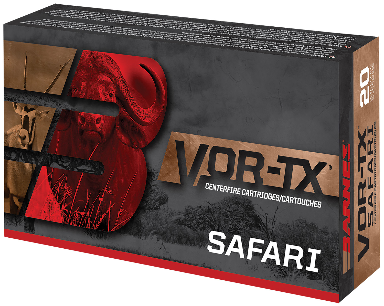Barnes VOR-TX Safari .416 Remington Mag 400 gr TSX Banded Solid Ammunition, 20 Rounds