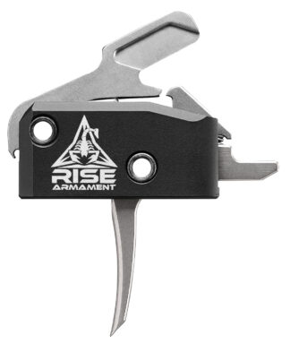 Rise Armament RA-434 Single-Stage Flat Trigger, 3.50 lb Draw Weight, Black/Silver Finish, with Pins