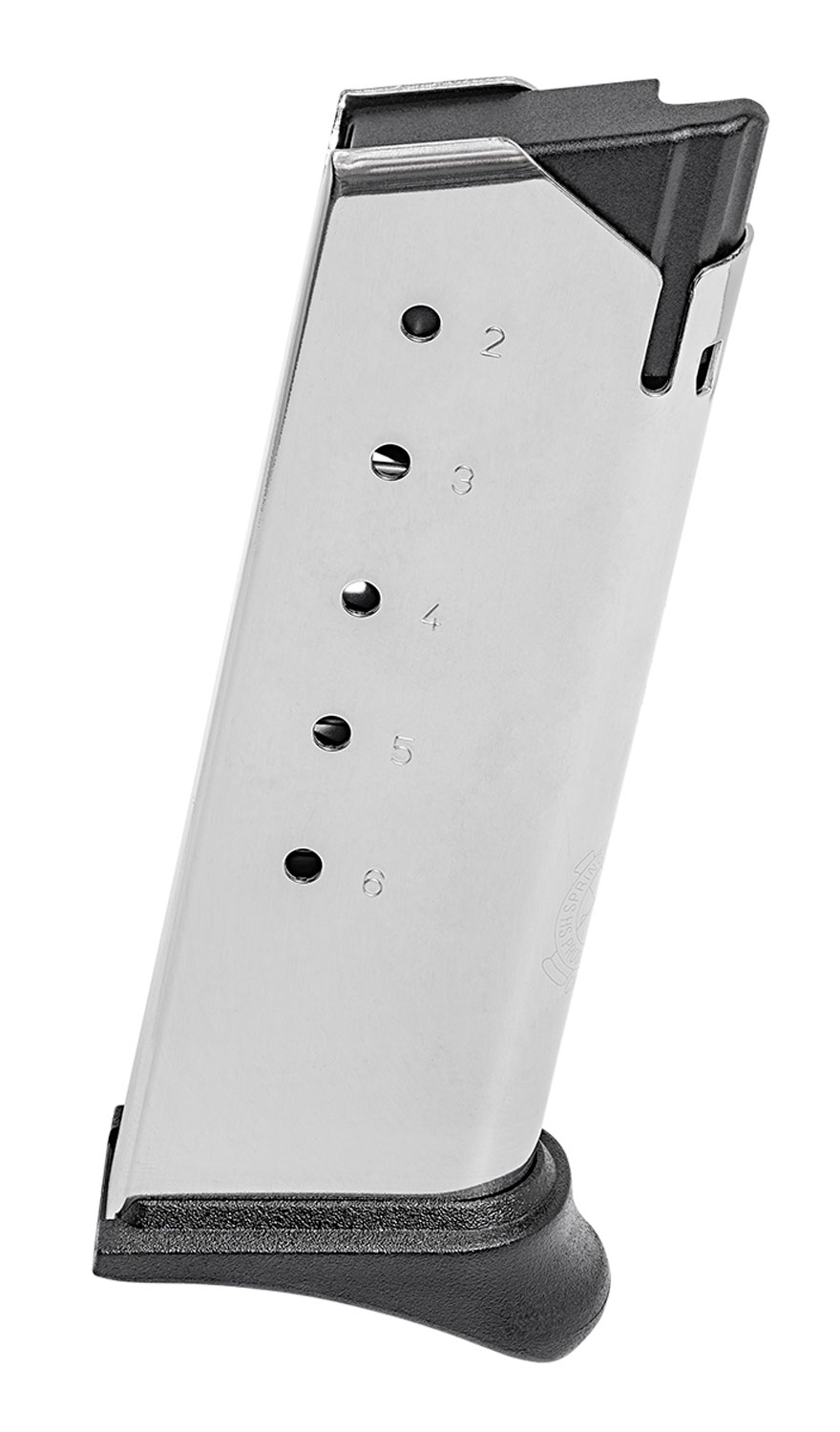 Springfield Armory XDSG4006H XD-S Mod2 6rd .40 S&W Hook Floor Plate Stainless Steel Magazine