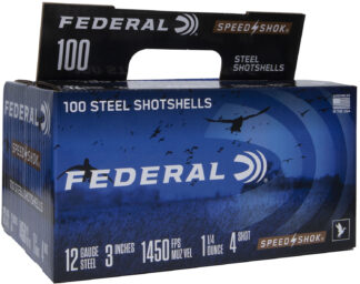 Federal Speed-Shok 12 Gauge 3 in #4 Shot 1 1/4 oz 100 Rounds