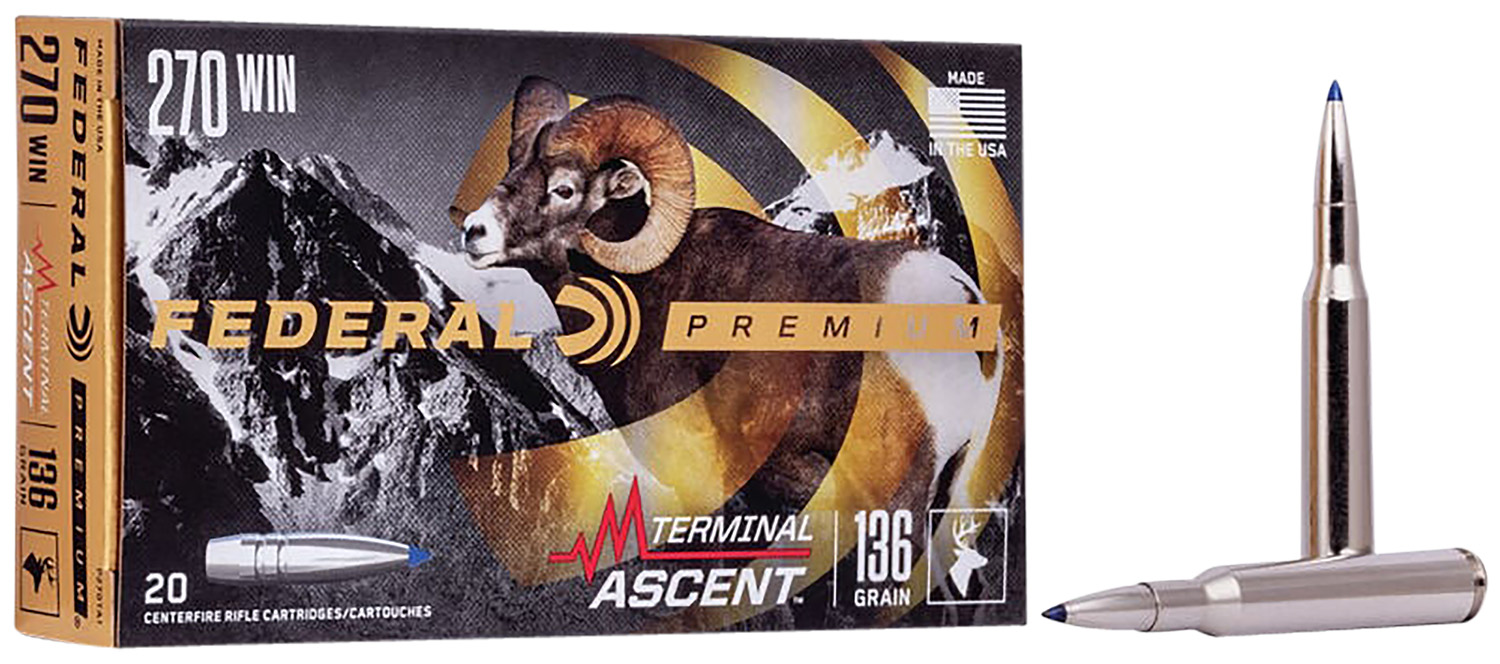 Federal Premium Terminal Ascent .270 Winchester 136 Gr 20-Round Box