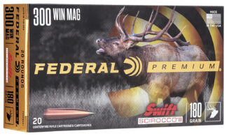 Federal Premium Swift Scirocco II .300 Winchester Magnum 180 Gr Polymer-Tipped Bonded, 20 Rounds